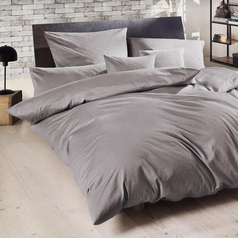 Grau Graphit – aus Bettwäsche 100% Baumwolle Farbe | | Mako-Satin Decoper®